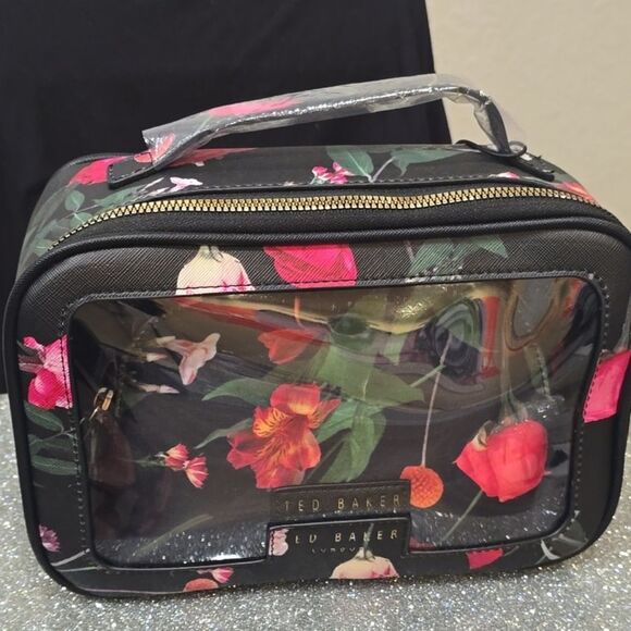 Ted Baker London Floral 3-PC  Cosmetic Bag Set- Scattered Bouquet - Picture 4 of 11